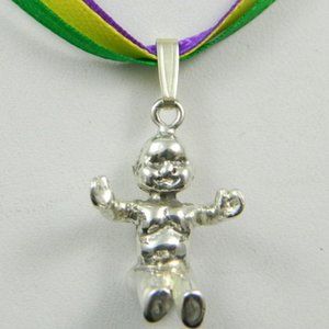 King Bake Baby Solid Sterling Silver Pendant